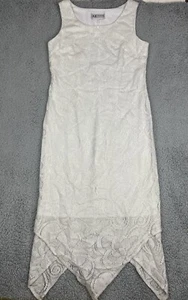 Vintage SL Fashions Dress 8P Crochet Metallic Layered Wedding Gown Flapper - Picture 1 of 13