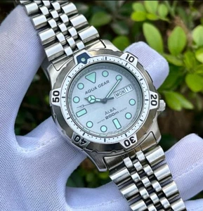 Reloj de cuarzo vintage Seiko Alba Aqua Gear JDM Diver 200 M Japón para hombre V346-6A10 - Imagen 1 de 18