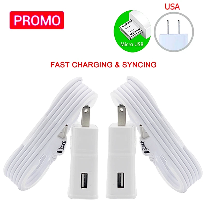 Cargador Charger Rapido Cable MICRO USB para Samsung Galaxy S6 S7 Edge Calidad  - Image 1 of 3