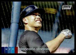2018 TOPPS STADIUM CLUB REFRACTOR Giancarlo Stanton New York Yankees #1 R55 - Picture 1 of 2