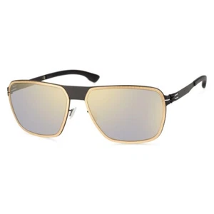 New IC! Berlin MOLYBDENUM M1540B 014 Black-Rosé-Gold/Brown Gold Mirror 60-16-... - Picture 1 of 2