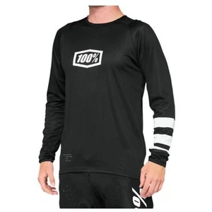 100% R-Core Long-Sleeve Jersey - Black/White - Large 40005-00012 - Picture 1 of 4