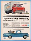 1962 Ford F-100 Styleside Pickup Cab Over Truck Skyway Meal Service Airline Ad