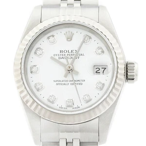 Rolex Damen Datejust 69174 18K Weißgold & Stahl Weiß Diamant Zifferblatt Uhr - Bild 1 von 7
