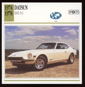 1974 - 1978 Datsun 260Z 2+2 Oldtimer Karte - Bild 1 von 1