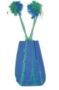 VINTAGE unique MADE IN ITALY FOR B. ALTMAN & COMPANY, green & blue fabric bag - Picture 1 of 5