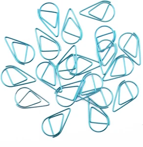 50Pcs Small Golden Paper Clips, Water Drop-Shaped Paperclips Bookmarks for Of... - Picture 1 of 16
