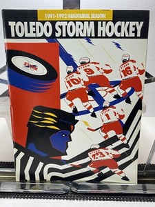 The 1991-1992 INAUGURAL SEASON TOLEDO STORM HOCKEY PROGRAM ECHL Rare