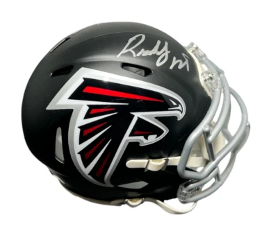 Roddy White Signed Falcons Speed Mini Helmet Beckett Witness BAS COA - Image 1 of 3