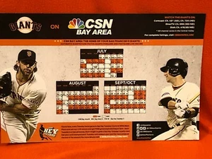 Cheer Card San Francisco SF Giants Authentic Fan Schedule Jul-Sep New SGA 2015 - Picture 1 of 2