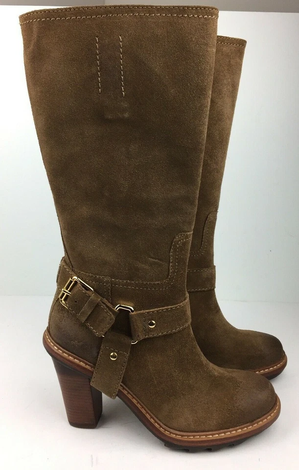 Talbots Sallie 2 Boots Women's 7.5 B (M) Sepia Brown Leather Equestrian  Buckle - Image 1 of 4