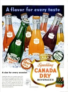 1950 Canada Dry PRINT AD Various Sparkling bottles of Canada Dry - Bild 1 von 1