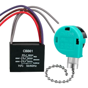 Ceiling Fan Capacitor and Switch Set - 3 Speed, 5Wire, 250V - Picture 1 of 12
