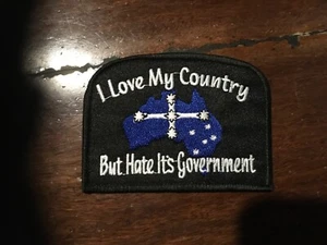 Luv my country southern cross sew on vest patch biker - Picture 1 of 3