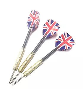 Darts with White Nylon shafts Unique Union Jack Flights UK SELLER P&P - Picture 1 of 10