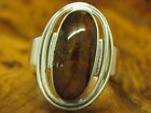 835 Silver Ring With Amber Decorations / Real Silver/Rg 55/4,8G