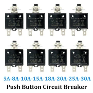 20A Philmore/Zing Ear Push Button Thermal Cutout for 1250V DC and 250V AC