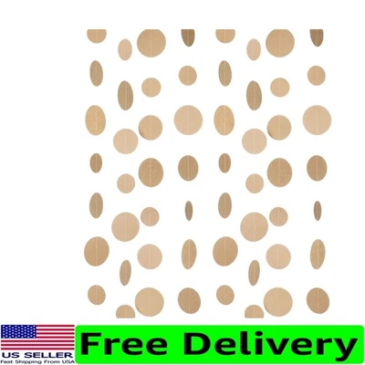 Guirnalda de cuerda circular de papel Kraft rústico elegante - Ideal para fiestas, 20 pies Foto 1 de 4