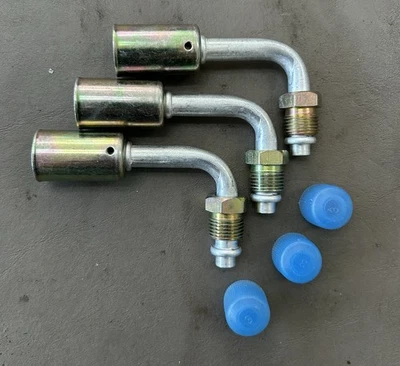 #6 Ac Fitting Male O Ring Beadlock 90 Degree 3 Pack - Image 1 of 4