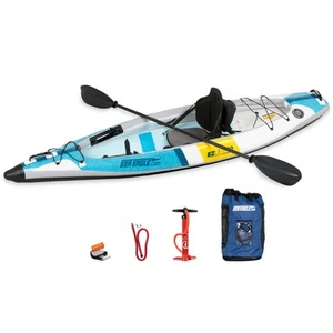 Sea Eagle EZLite 10 Inflatable Kayak Pro Carbon Package With TBS Seat, 8' Paddle - Picture 1 of 5