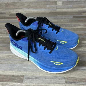 Hoka One One Clifton 9 Mens Size 11.5 D Blue Running Athletic Shoes 1127895 VRTL - Picture 1 of 12