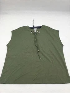 Wynne Layers Womens Sleeveless Top in Olive Green Size XS - Picture 1 of 3