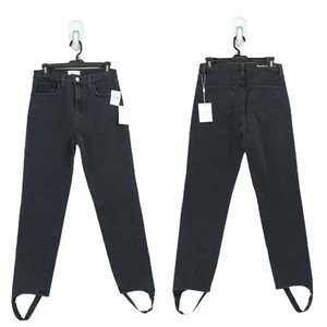 Favorite Daughter Damen 26 Evelyn Steigbügel Jeans Storm Black High Waist Slim NEU - Bild 1 von 9