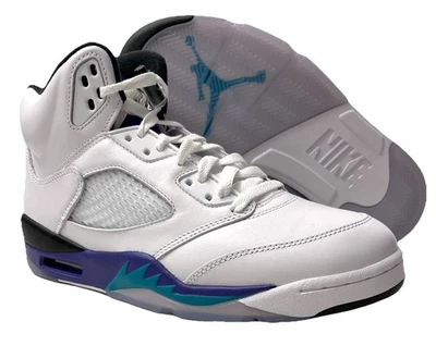 Air Jordan 5 Retro 2025 Uva HQ7978-100 Blanco (Hombre 10) Sin Caja Grado B Foto 1 de 4