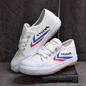 Feiyue FELO 1920 Kids White Blue Red Martial Arts Sneakers Size 12 New w/ Tags - Picture 1 of 8