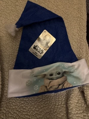 Зимняя шапка Star Wars Baby Yoda синяя цветная - Изображение 1 из 4
