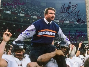 CHICAGO BEARS SUPER BOWL XX FOTO DITKA FIRMADA MÚLTIPLE FENCIK GENTRY SUHEY BUFORD - Imagen 1 de 1