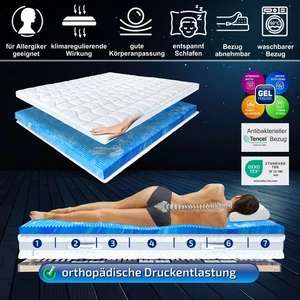 Gelschaum Topper Terra Med 7 Zonen für Matratze und Boxspringbett rutschfest - Bild 1 von 15
