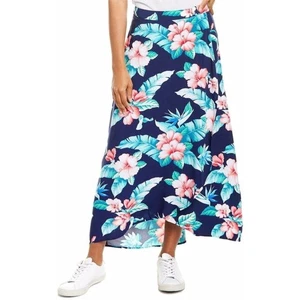 Maxi Falda Tommy Bahama Flor Hibisco Estampado Hawaiano Isla Azul Marino, 14 - Imagen 1 de 11