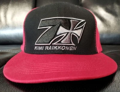 Kimi Rikkonen FORMULA ONE F1 Cap Hat Red Black Ferrari McLaren Snapback Free JP - Image 1 of 4