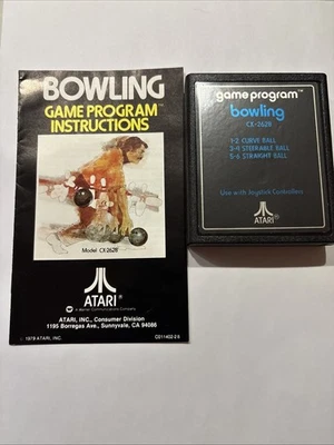 Bowling (Atari 2600, 1979) CX-2628 With Manual Tested And Working - Image 1 of 4