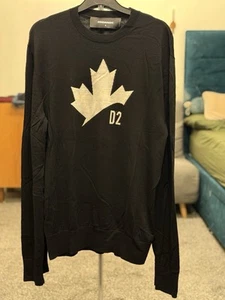 Dsquared2 Wool Sweater D2 Leaf Intarsia - Picture 1 of 7