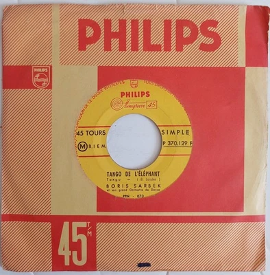 BORIS SARBEK Tango Des Elefanten Peruanisches Gebet 7" SP Vinyl 45 Philips - Bild 1 von 3
