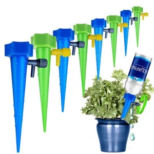 Self Plant Watering Spikes 12 Pack Auto Drippers Irrigation Devices Vacation - Picture 1 of 7