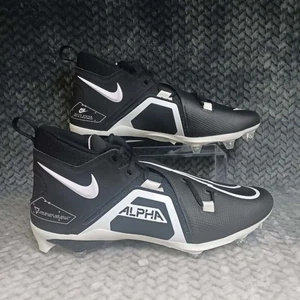 Nike Alpha Menace Pro 3 Mid Football Cleats Men’s Size 13 Black New Shoes - Picture 1 of 9