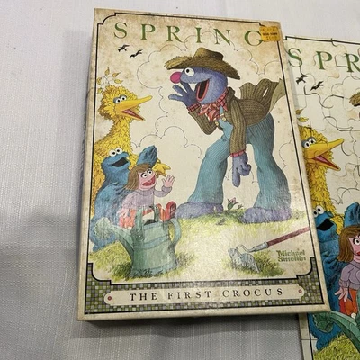 Vintage Milton Bradley Sesame Street Spring The First Crocus 60pc Puzzle - Image 1 of 4