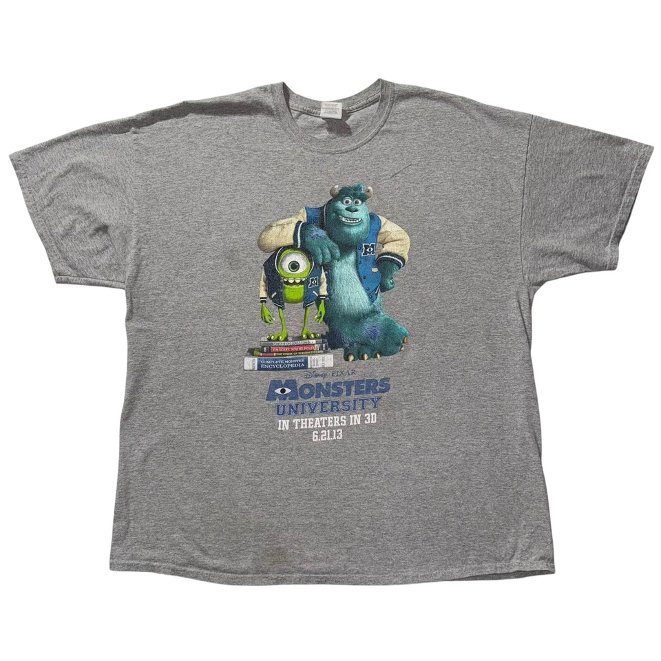 Camiseta De Colección 2013 Monsters Inc. Universidad Película Promo Subway Gris Talla M Pixar Foto 1 de 4