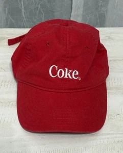 Coca-Cola Coke Hat Cap Strap Back Red Embroidered Logo Unisex - Picture 1 of 6
