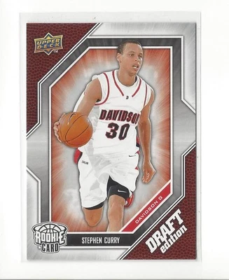 2009-10 Upper Deck Draft Edition #34 Stephen Curry Rookie Davidson Warriors SP! - Image 1 of 2