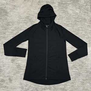 Athleta Sudadera con Capucha Mujer Pequeña Negra Pacifica Illume UPF Chaqueta con Capucha Agujeros para los Pulgares - Imagen 1 de 13