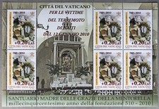 VATICANO 2010 FOGLIETTO PER LE VITTIME DEL TERREMOTO HAITI MENTORELLA sotto -50%