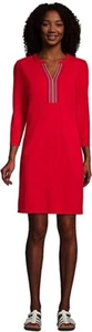 NWT Lands' End Women's 3/4 Sleeve Cotton Jersey Swim Cover-Up Size XL $80 8B510 - Picture 1 of 2