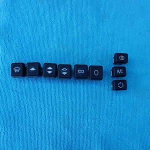 Mercedes W201 Climate Control Knob Push Button Set of 9 Genuine Used - Picture 1 of 11