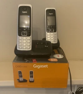 Gigaset C430A Duo Zestaw telefonów bezprzewodowych z 2 słuchawkami z automatyczną sekretarką - Zdjęcie 1 z 9
