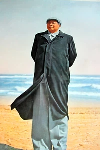 PÓSTER GRANDE MAO TSE-TUNG - ORIGINAL CHINA DÉCADA DE 1970 - Imagen 1 de 6