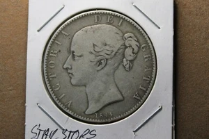 UNITED KINGDOM 1844 VICTORIA SILVER CIRCULATED CROWN GREAT CONDITION #JOV08 - Picture 1 of 8